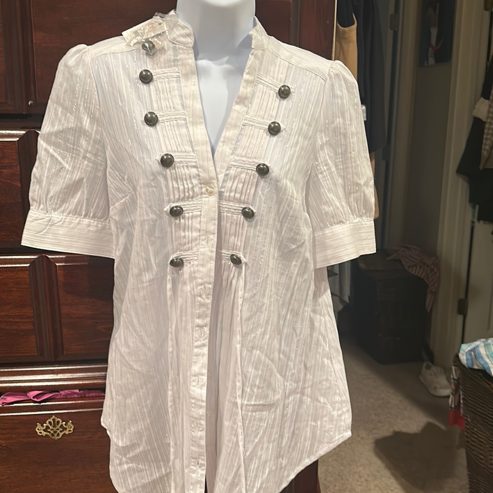 Military style button down shirt
